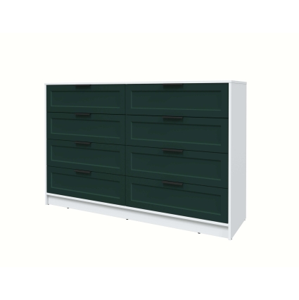 Kомод Тренд КТ-К157 (Белый платинум ЛДСП/ Изумруд ЛМДФ) Ш1565 В1020 Г451 Kомод Тренд КТ-К157 (Белый платинум ЛДСП/ Изумруд ЛМДФ) Ш1565 В1020 Г451